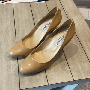 Jimmy Choo platform nude heels